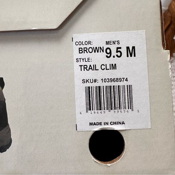 TRAIL CLIMBER Mens Sport Shoes / SHOES SZ 9.5 By GANDER MOUNTAIN BROWN $60 MSRP - Picture 7 of 7